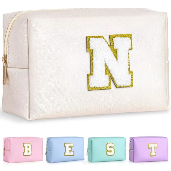 Preppy Stuff Cute Makeup Bag Small Cosmetic Bag Travel Toiletry Bag,🤓 - Picture 1 of 7